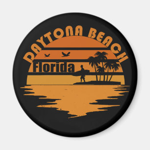 Imã Pôr do sol retrô Daytona Beach Flórida
