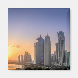 Imã Por do sol sobre a cidade de Doha, Qatar