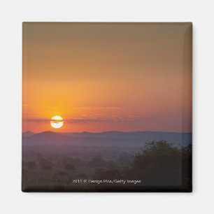Imã Por do sol sobre a paisagem africana