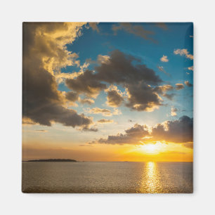 Imã Pôr do sol sobre o oceano, Fiji