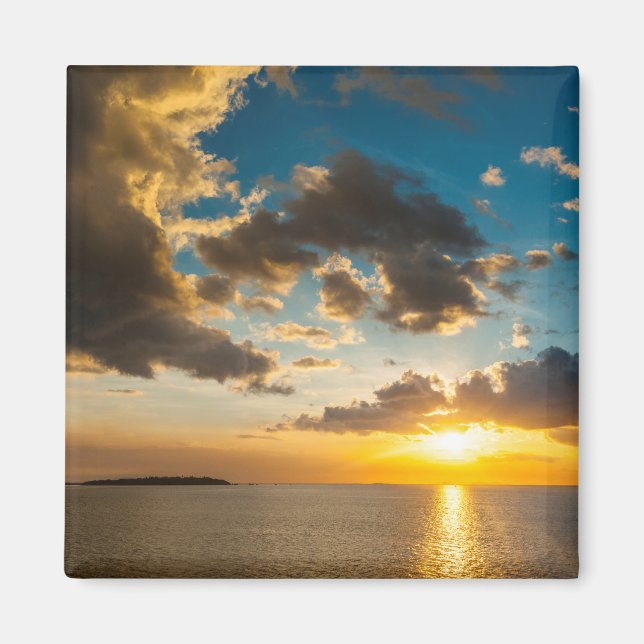 Imã Pôr do sol sobre o oceano, Fiji (Frente)