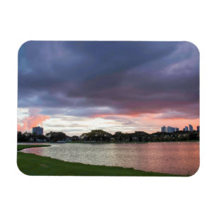 Ímã Por do sol sobre o parque