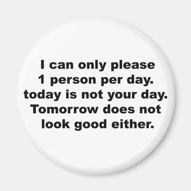 Imã Por favor, apenas 1 pessoa (Frente)