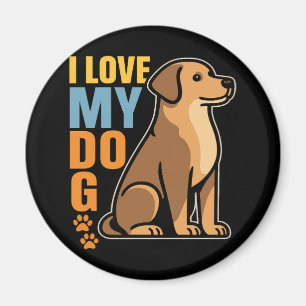 Imã Por que eu amo meu cão � Design comemorativo emoci