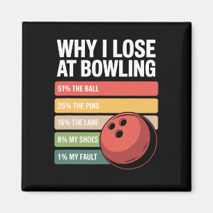 Imã Por Que Eu Perder Na Boliche Engraçada Bowler Com