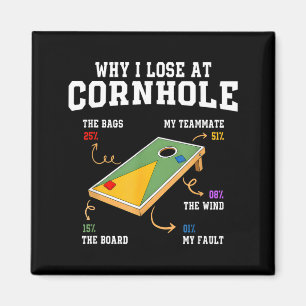 Imã Por que perder no Cornhole divertido arremesso grá