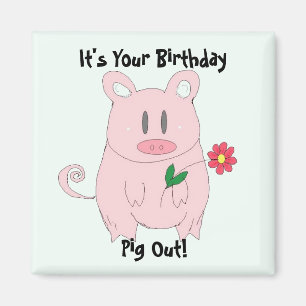Imã Porco de Aniversário