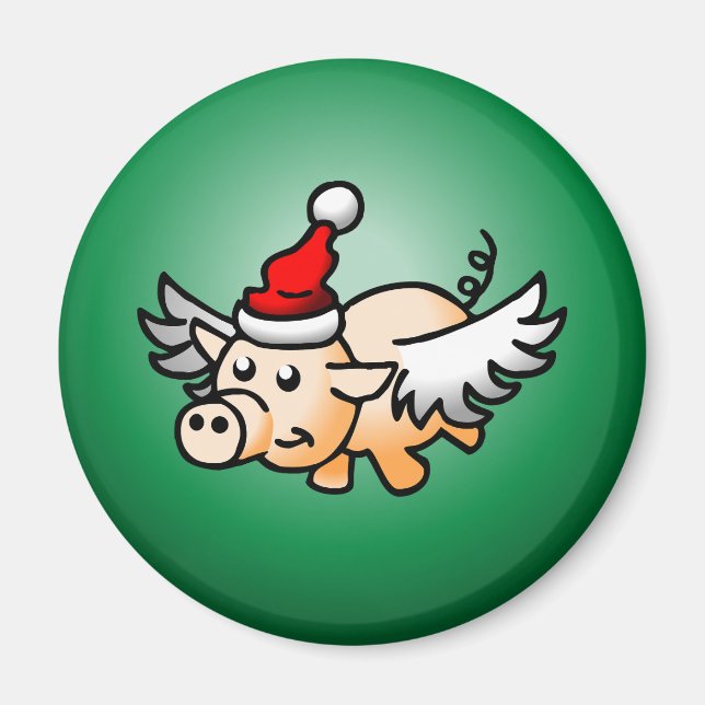 Imã Porco de Natal Voador Maravilhoso (Frente)