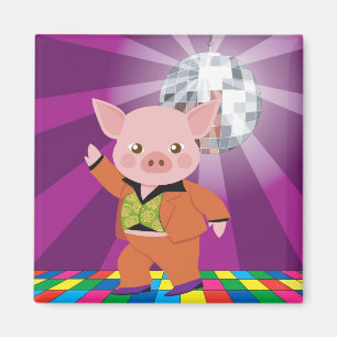 Imã porco do disco no salão de baile