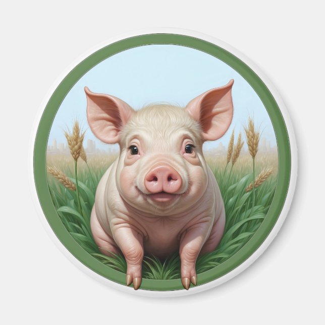 Imã porco fofo (Frente)