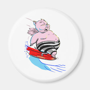 Imã porco surfando