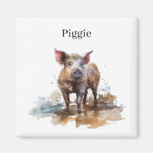 Imã Porquinho Brincalhão, personalizado