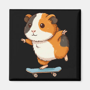 Imã Porquinho-da-índia engraçado skatista skate patina