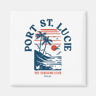 Imã Port St. Lucie Flórida Retro Surfista Praia Vintag