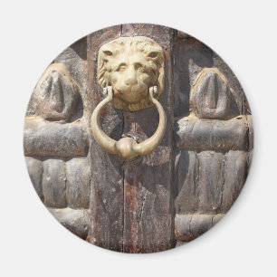 Imã Porta antiga com o ímã da aldrava do leão