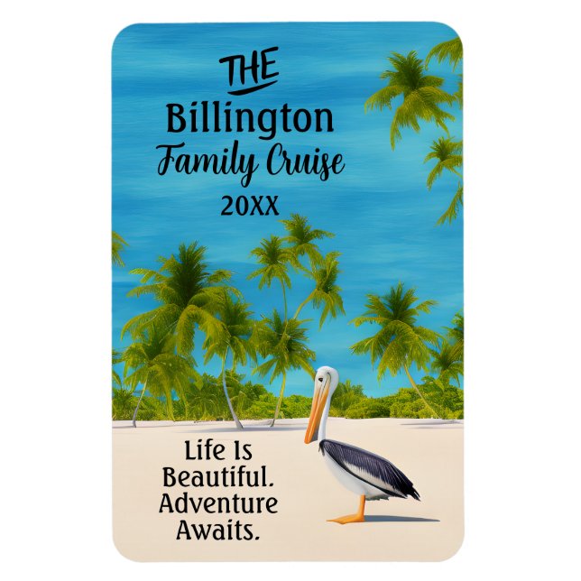 Ímã Porta de Cabina de Cruzeiro Pelicano Ocean Beach W (Vertical)