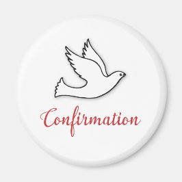 Imã Porta de confirmação de parabéns com Dourado, verm