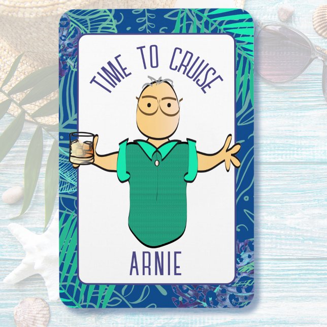 Ímã Porta de Cruzeiro de Cinza de Cartoon Engraçado (Criador carregado)