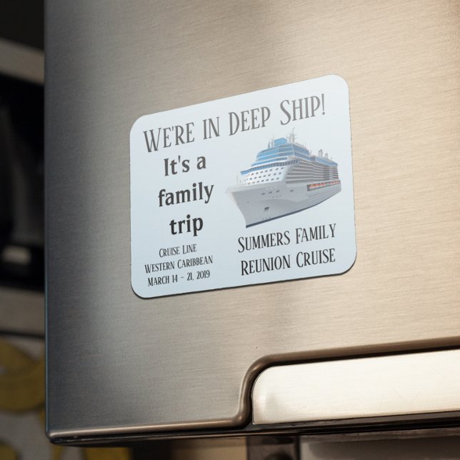 Ímã Porta de Cruzeiro Personalizada Família Em Profund (Criador carregado)