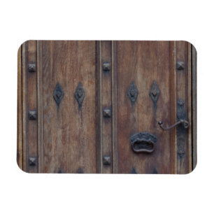 Ímã Porta de madeira espanhola antiga com parafusos