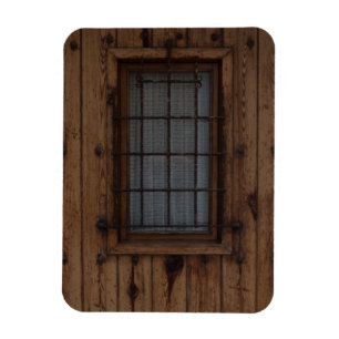 Ímã Porta de madeira Knotty velha de Brown