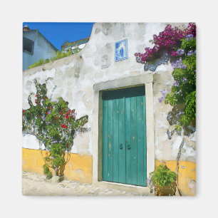 Imã Porta de madeira verde aquosa