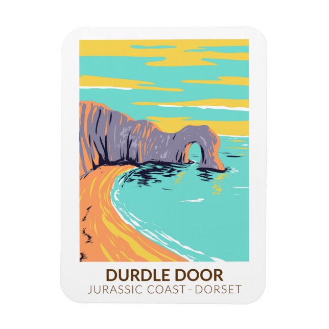 Ímã Porta Durenta Na Costa Jurássica Em Dorset Inglate (Vertical)