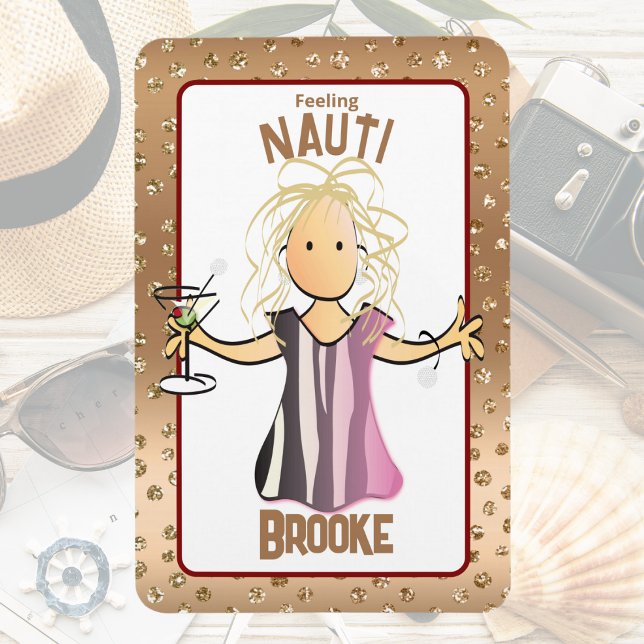 Ímã Porta Engraçada De Navio De Cruzeiro Para Seu Rosa (Criador carregado)