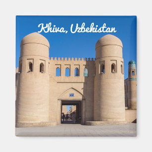 Imã Porta Oeste, com dupla rotação - Khiva, Uzbequis