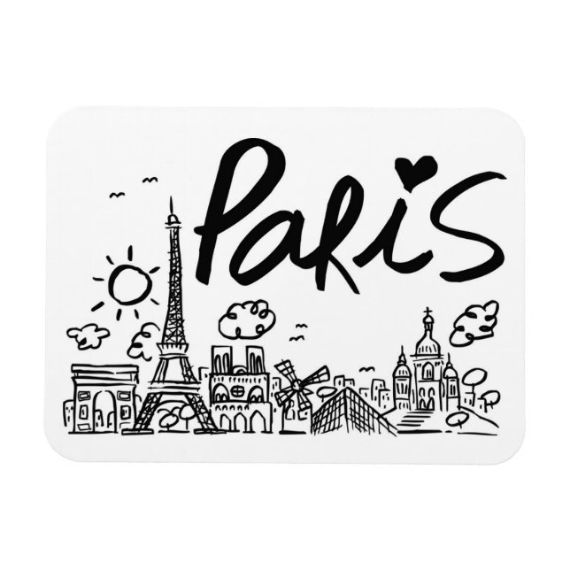Ímã Portaria da cidade de Paris (Horizontal)