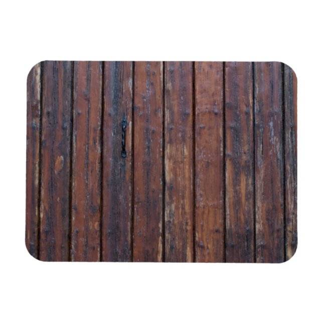 Ímã Portas De Madeira Marrom Velho Com Suportes De Fer (Horizontal)