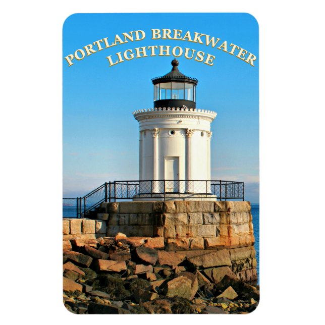 Ímã Portland Breakwater Lighthouse, Maine Photo Magnet (Vertical)