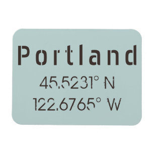 Ímã Portland Latitude & Longitude