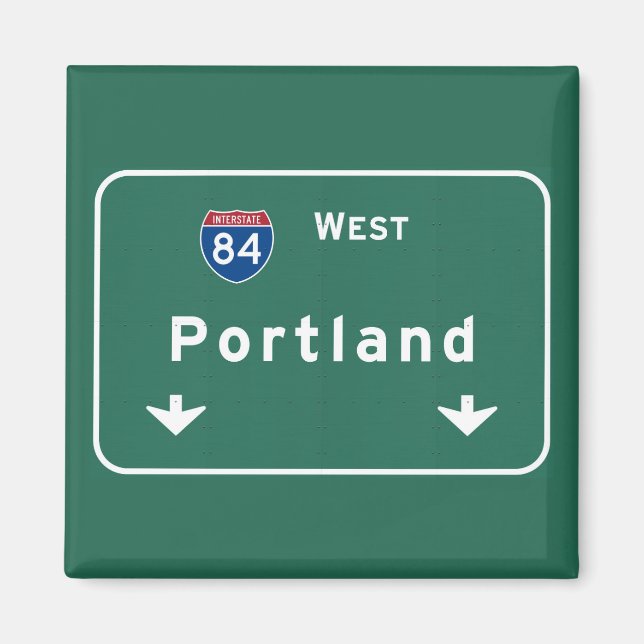 Imã Portland Oregon ou Interstate Highway Freeway: (Frente)