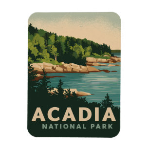 Ímã Porto Bar do Parque Nacional Retro Acadia