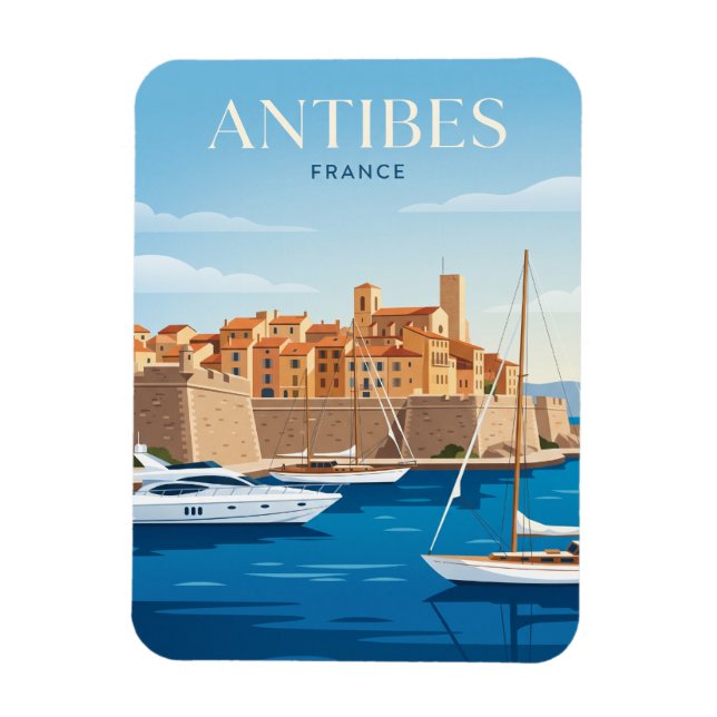 Ímã Porto de Antibes França (Vertical)