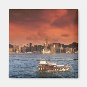 Imã Porto de Hong Kong ao Pôr-do-Sol