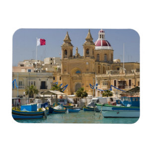 Ímã Porto de Marsaxlokk na ilha mediterrânea
