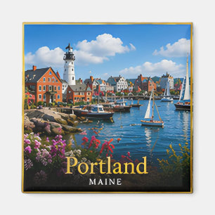 Imã Porto de Portland Maine, Faróis e Nova Inglaterra