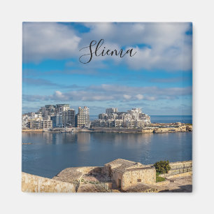Imã Porto de Sliema e arranha-céus em Malta