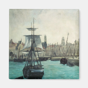 Imã Porto em Calais por Manet, arte do impressionismo