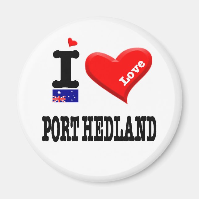Imã PORTO HEDLAND - Eu amo (Frente)