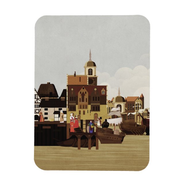Ímã Porto medieval (Vertical)