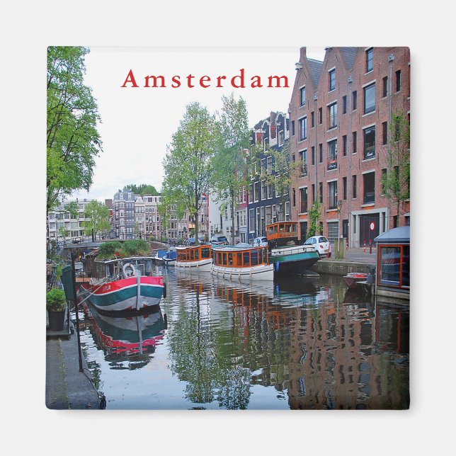 Imã Porto no canal em Amsterdã. (Frente)