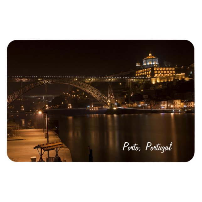 Ímã Porto por noite Magnet Premium (Horizontal)
