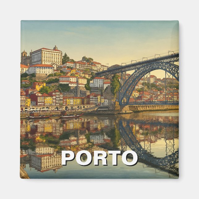 Imã Porto Portugal Viagem (Frente)