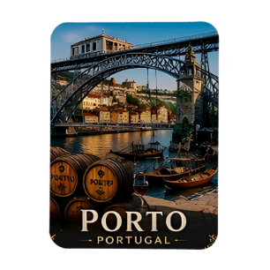 Ímã 🧲 Porto Portugal Viagem Lembrança Para Visitantes