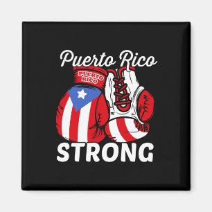 Imã Porto Rico Bandeira Boxando Luvas Boricua Porto Ri