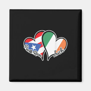 Imã Porto Rico Irlanda Bandeira Half Puerto Rican Half