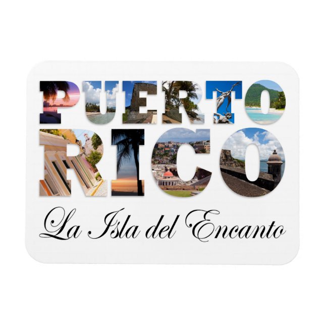 Ímã Porto Rico La Isla Del Encanto (Horizontal)